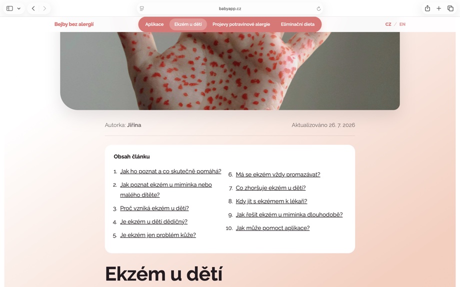 BabyApp.cz – ukázka webu 5