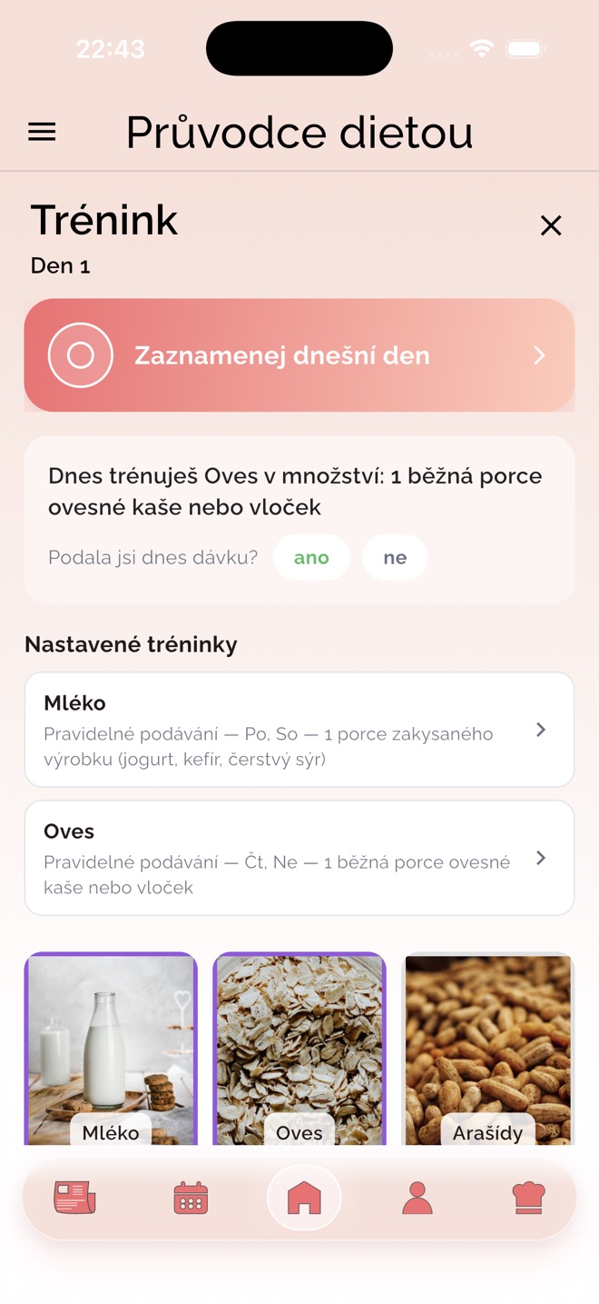 Bejby bez alergií – ukázka aplikace 1